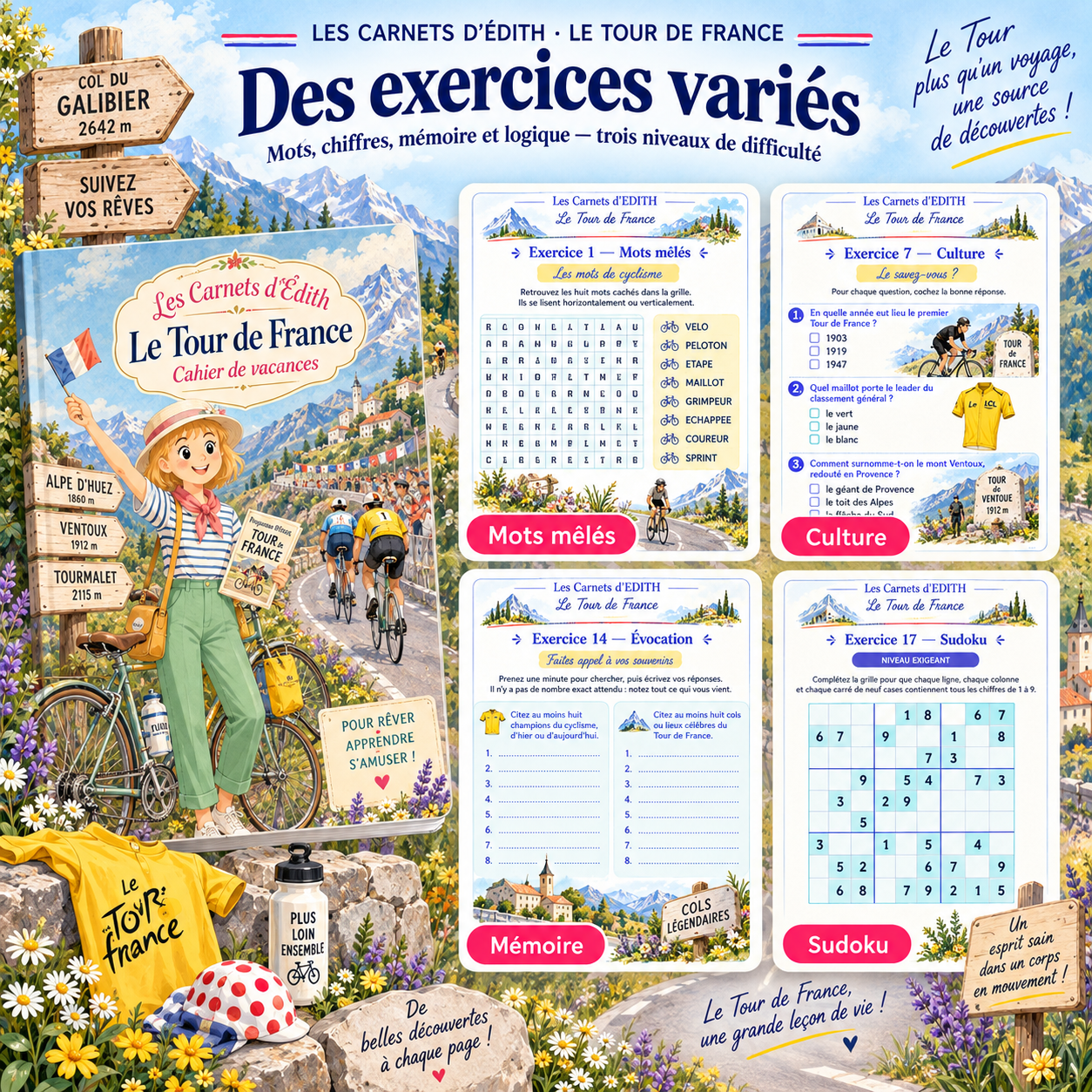 carnets d édith exercices du tour de france