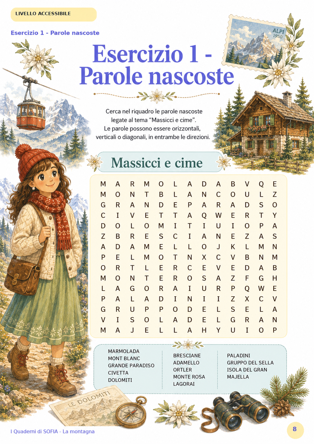 Esercizio Sofia — Parole nascoste