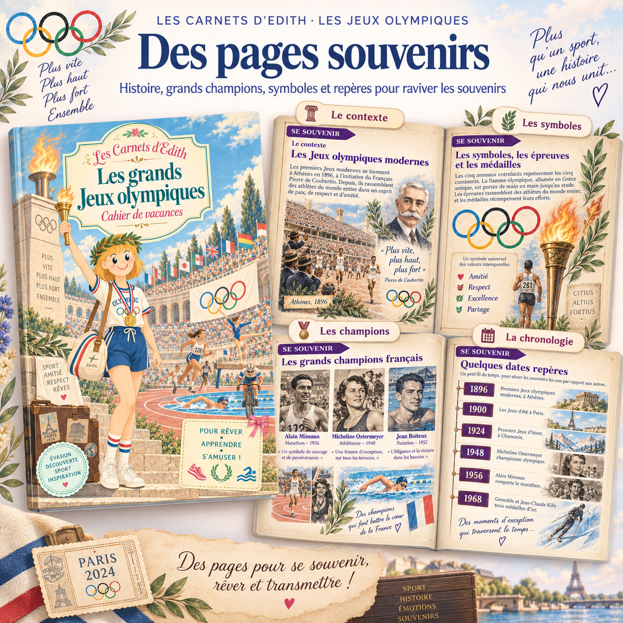 des pages souvenirs olympiques