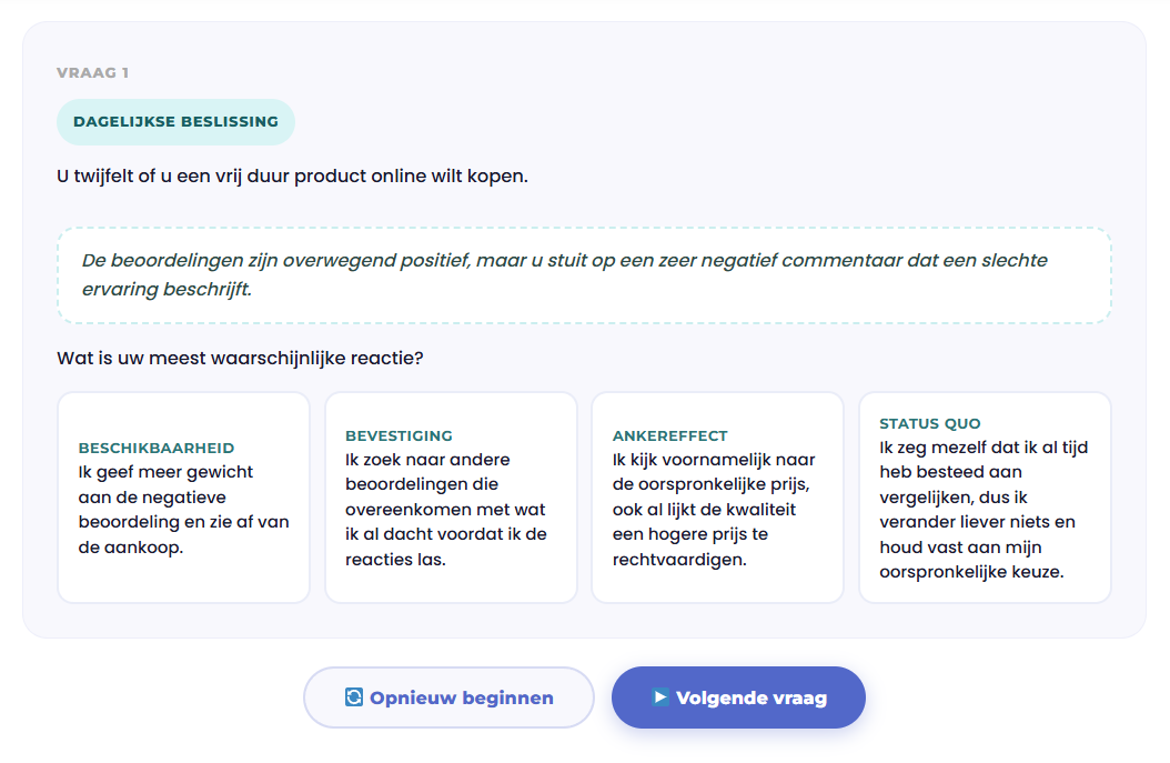 Voorbeeld van DYNSEO cognitieve tests