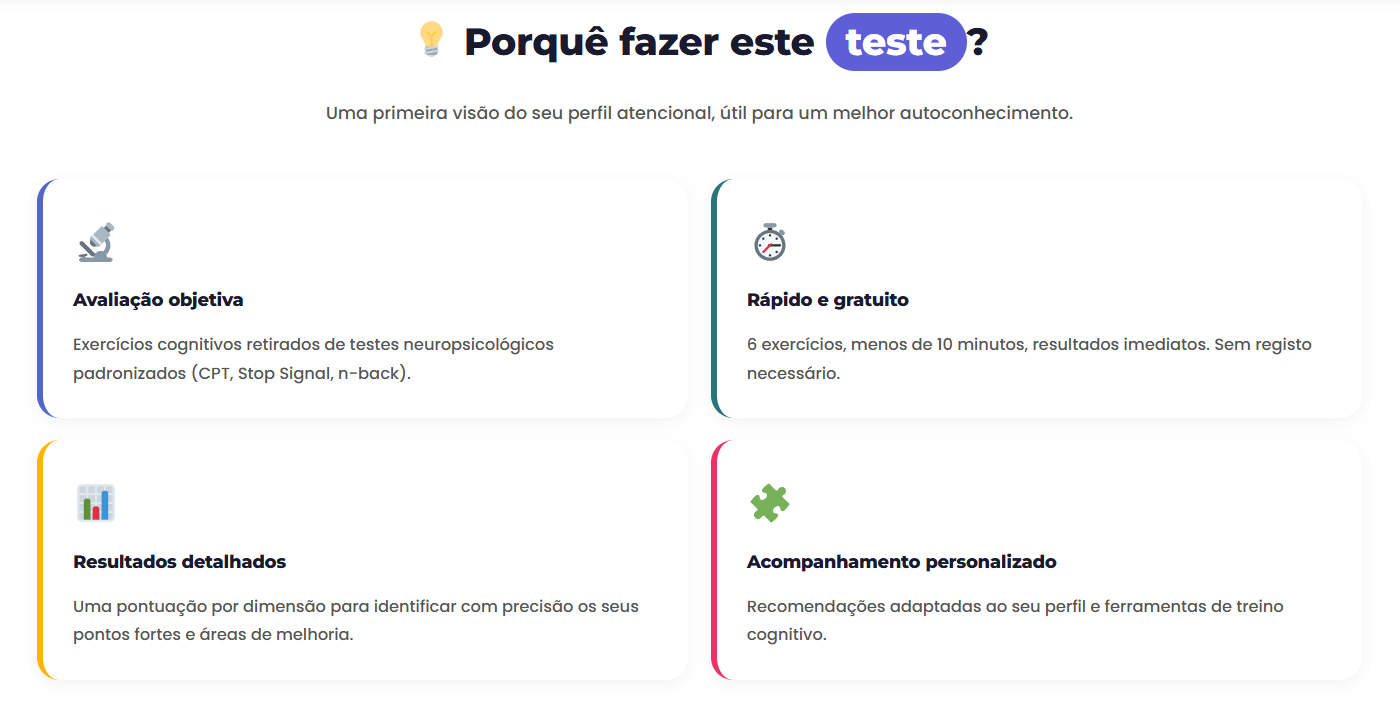 Exemplo de testes cognitivos DYNSEO