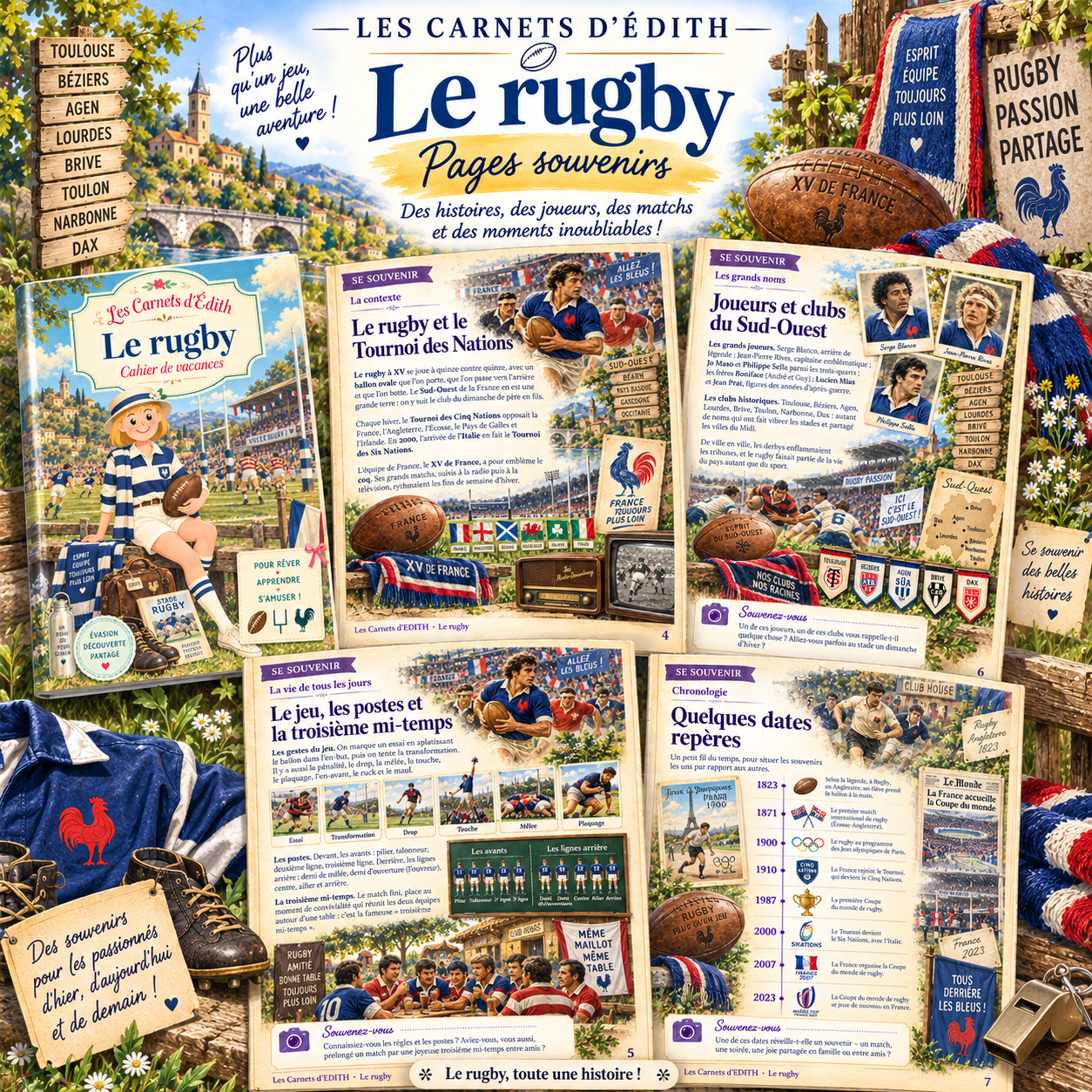 les carnets d édith rugby et souvenirs