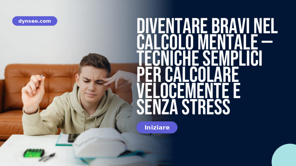 Diventare bravi nel calcolo mentale — tecniche semplici per calcolare velocemente e senza stress