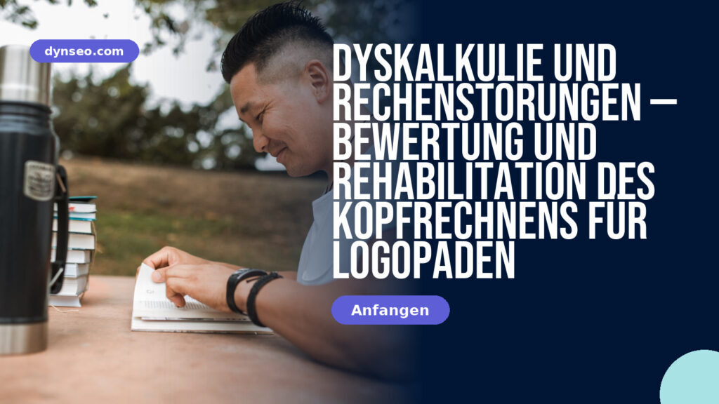 Dyskalkulie und Rechenstörungen — Bewertung und Rehabilitation des Kopfrechnens für Logopäden
