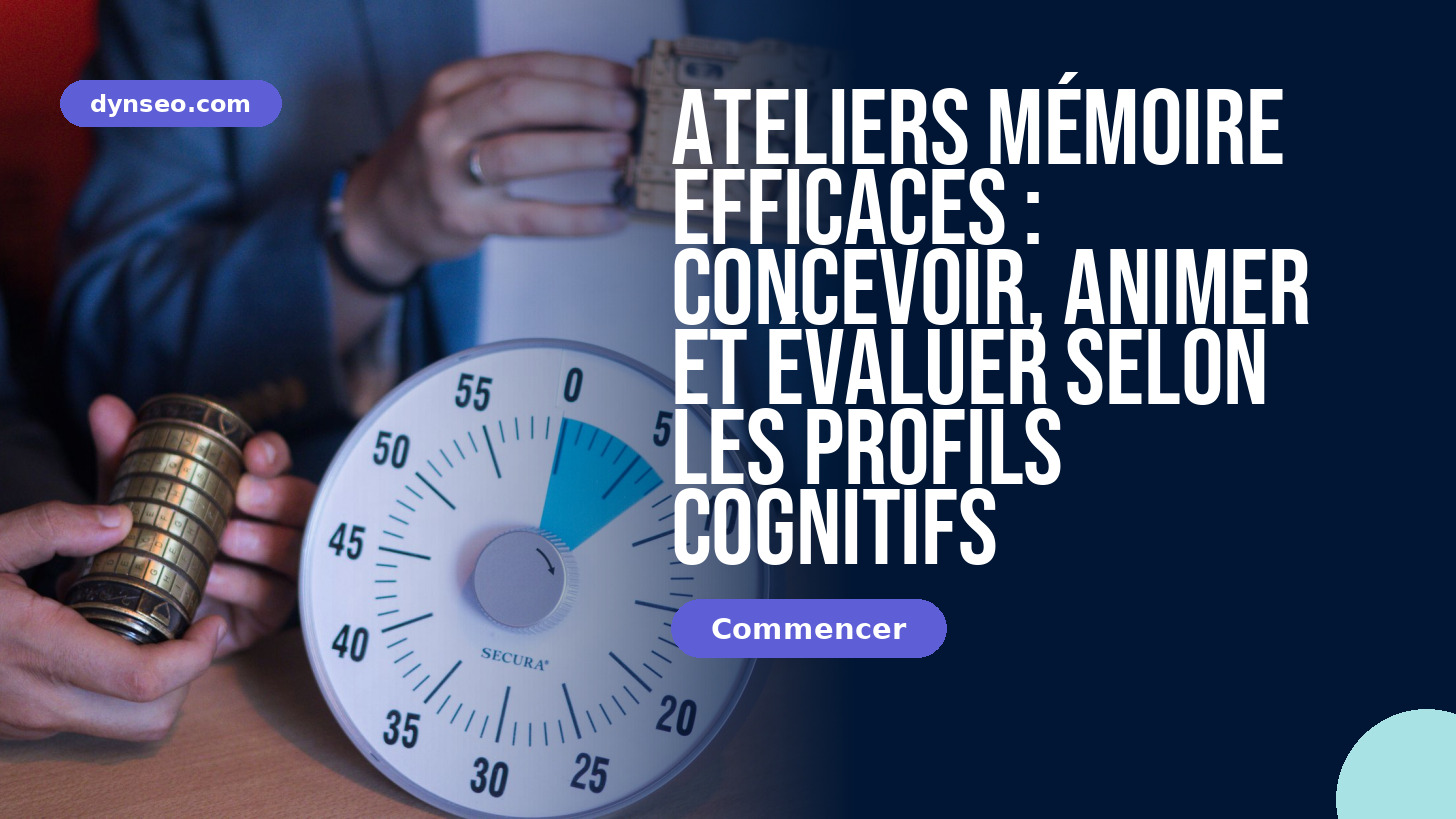 Formation DYNSEO : ateliers mémoire efficaces, concevoir, animer et évaluer selon les profils cognitifs