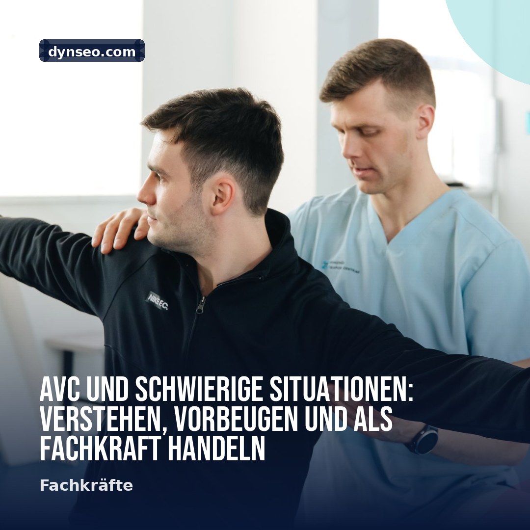 AVC und schwierige Situationen verstehen vorbeugen und als Fachkraft handeln