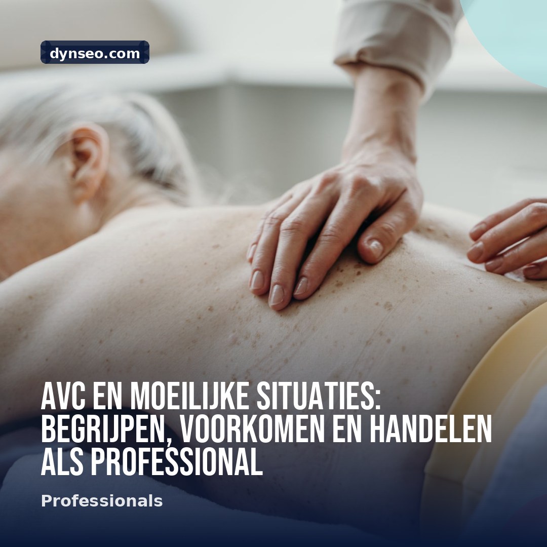 AVC en moeilijke situaties begrijpen voorkomen en handelen als professional