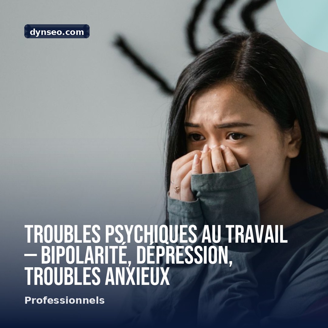 Troubles psychiques au travail — bipolarite depression troubles anxieux