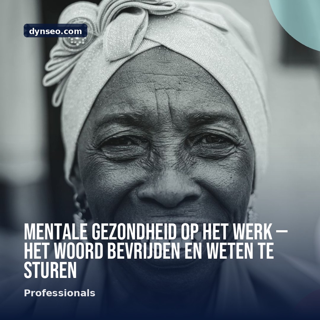 Mentale gezondheid op het werk — het woord bevrijden en weten te sturen